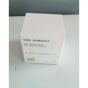 Soma Ayurvedic Anti Aging Cream Aloe Vera‎ Saffron All Natural 1.7 oz